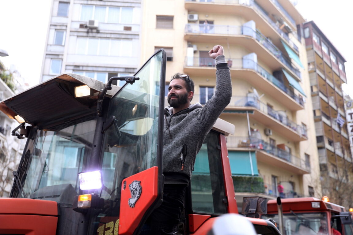 На протест пред Министерството на земеделието в Атина, архив.