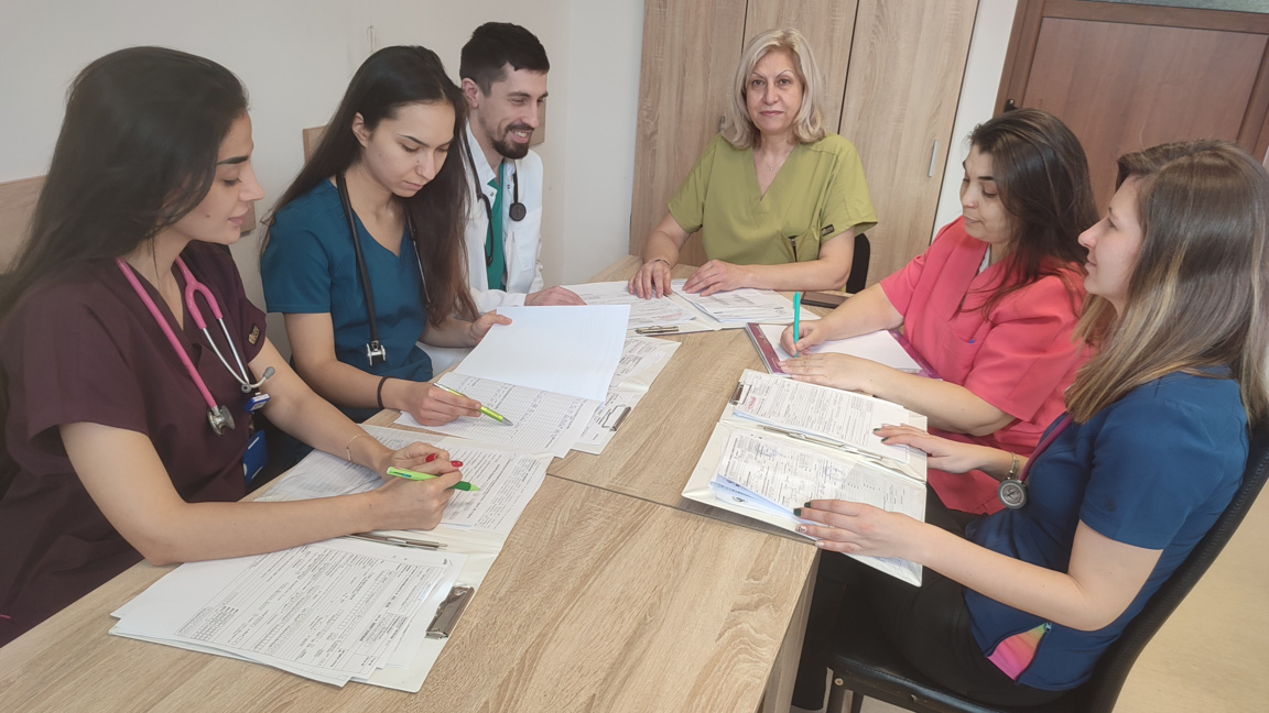 Екипът на отделението по хемодиализа